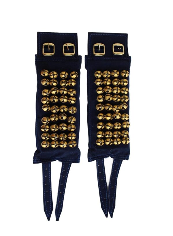 Brass Ghungroo Ankle Bells with Velvet Pad - 4 Line